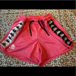 Hot pink kappa shorts
